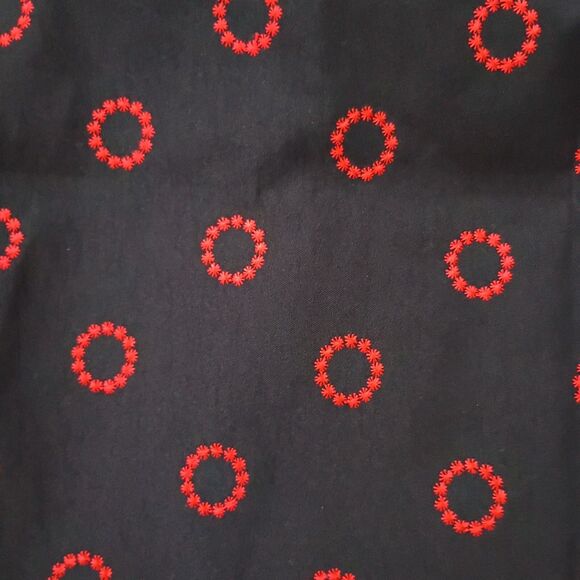 Charter Club women's navy skort 5" Inseam red embroidered circle pattern 14 - Picture 3 of 9